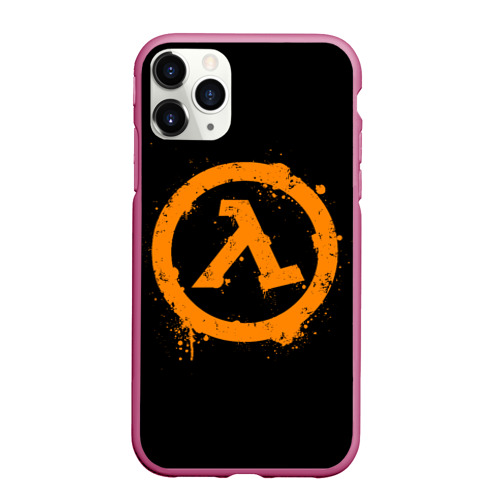 Чехол для iPhone 11 Pro Max матовый Half-life Халф-Лайф, цвет малиновый