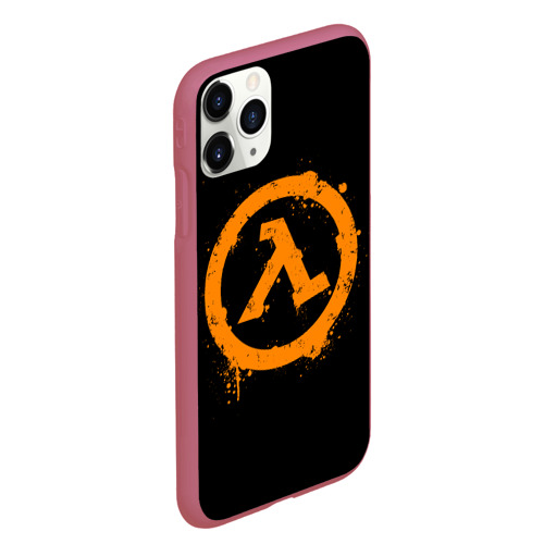 Чехол для iPhone 11 Pro Max матовый Half-life Халф-Лайф, цвет малиновый - фото 3