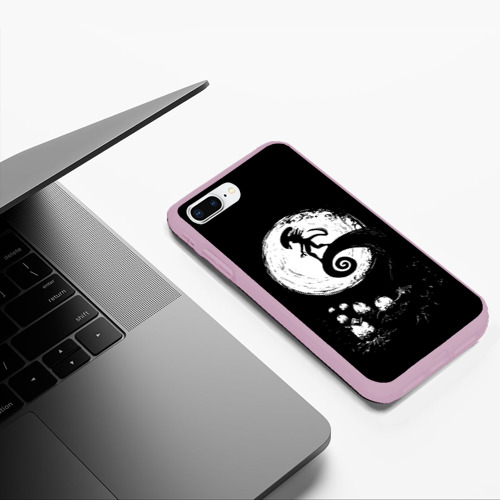 Чехол для iPhone 7Plus/8 Plus матовый Чужой alien, цвет розовый - фото 5