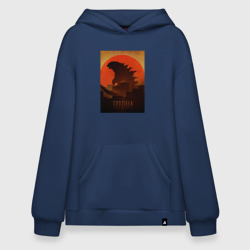 Худи SuperOversize хлопок Godzilla and red sun