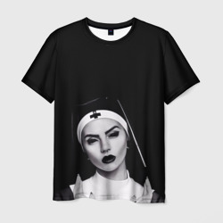 Мужская футболка 3D Монахиня одержимая демонами