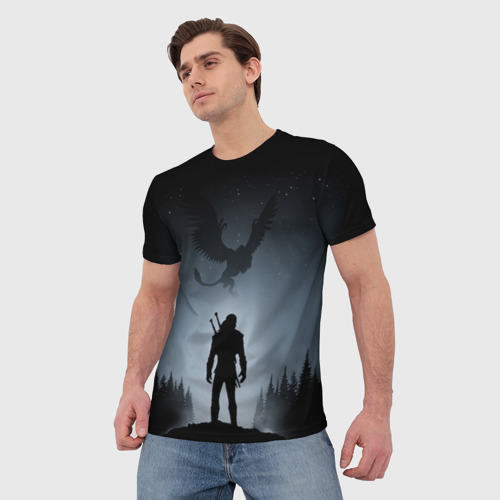 Мужская футболка 3D Ведьмак, цвет 3D печать - фото 3