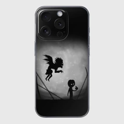 Чехол для iPhone 15 Pro Max силиконовый с защитой камеры Death Note