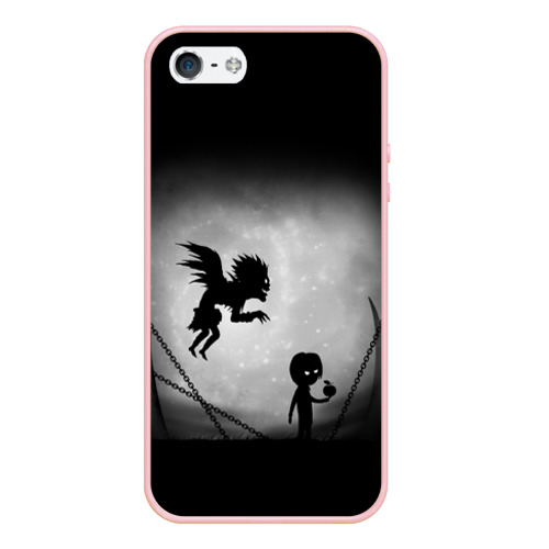 Чехол для iPhone 5/5S матовый Death Note, цвет светло-розовый