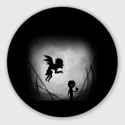 Круглый коврик для мышки Death Note