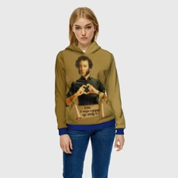 Женская толстовка 3D "Есть в мире сердце, где живу я" А.С.Пушкин - фото 2