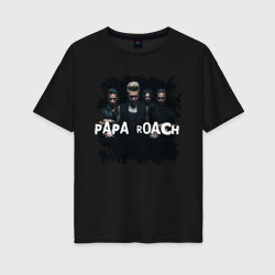 Женская футболка хлопок Oversize Papa roach