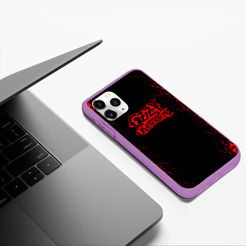 Чехол для iPhone 11 Pro Max матовый Ozzy Osbourne Black Sabbath, цвет фиолетовый - фото 5