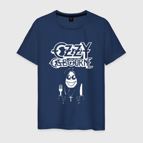 Мужская футболка хлопок Ozzy Osbourne, цвет темно-синий