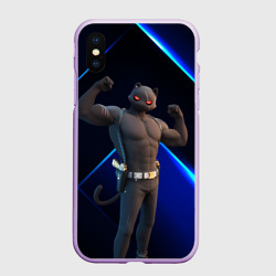 Чехол для iPhone XS Max матовый Fortnite Meowscles Shadow