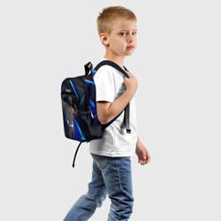 Рюкзак с принтом Fortnite Meowscles Shadow для ребенка, вид сзади №1. Цвет основы: белый