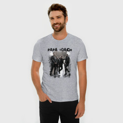 Мужская футболка хлопок Slim Papa Roach Папа Роач - фото 2