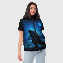 Женский жилет утепленный 3D Godzilla Годзилла - фото 2