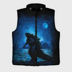 Мужской жилет утепленный 3D Godzilla Годзилла