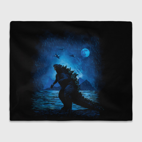 Плед с принтом Godzilla Годзилла, вид спереди №1