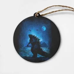 Деревянная игрушка круг Godzilla Годзилла