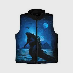 Детский жилет утепленный 3D Godzilla Годзилла