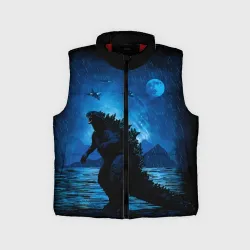 Детский жилет утепленный 3D Godzilla Годзилла