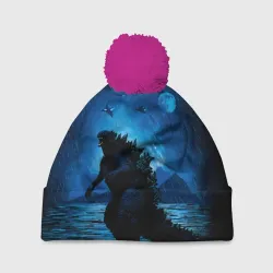 Шапка 3D c помпоном Godzilla Годзилла
