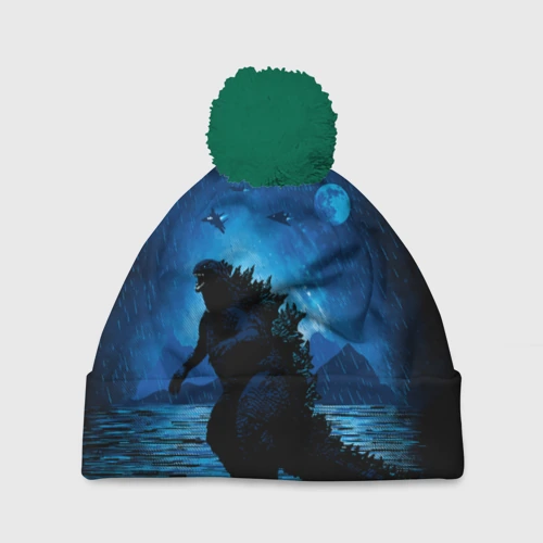 Шапка 3D c помпоном Godzilla Годзилла