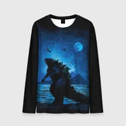 Мужской лонгслив 3D Godzilla Годзилла
