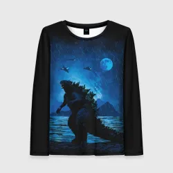 Женский лонгслив 3D Godzilla Годзилла