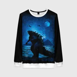 Женский свитшот 3D Godzilla Годзилла