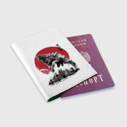 Обложка для паспорта матовая кожа Godzilla Годзилла - фото 2