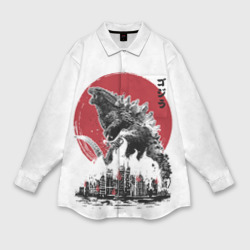 Женская рубашка oversize 3D Godzilla Годзилла