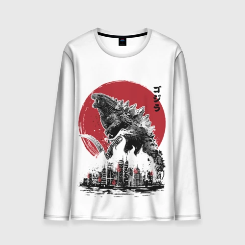 Мужской лонгслив 3D Godzilla Годзилла