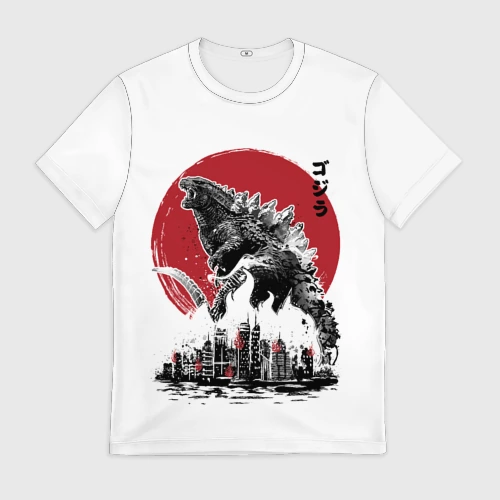 Мужская футболка 3D Godzilla Годзилла