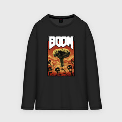 Мужской лонгслив oversize хлопок DOOM BOOM