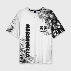 Женская футболка oversize 3D Marshmello