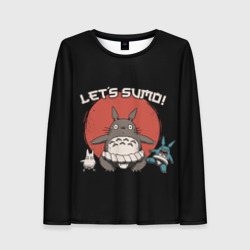 Женский лонгслив 3D Totoro sumo