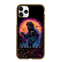 Чехол для iPhone 11 Pro Max матовый Godzilla Годзилла