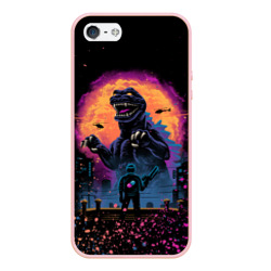 Чехол для iPhone 5/5S матовый Godzilla Годзилла