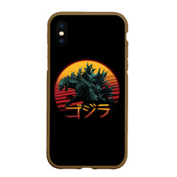 Чехол для iPhone XS Max матовый Godzilla Годзилла