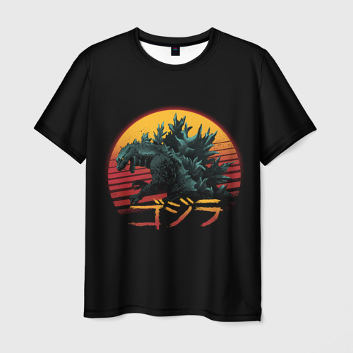 Мужская футболка с принтом Godzilla Годзилла, вид спереди №1