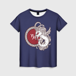 Женская футболка 3D Козерог Знак Зодиака