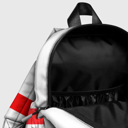 Рюкзак с принтом Бабуля всегда права для ребенка, вид на модели спереди №4. Цвет основы: белый