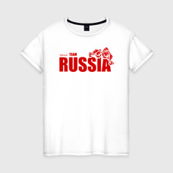 Женская футболка хлопок Russia
