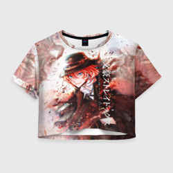 Женская футболка Crop-top 3D BSD logo Art
