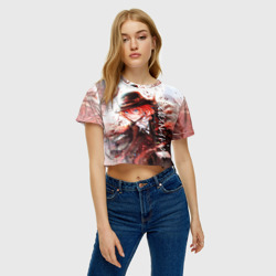 Женская футболка Crop-top 3D BSD logo Art - фото 2