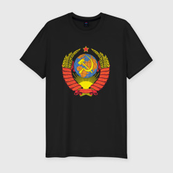Мужская футболка хлопок Slim Герб СССР