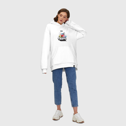 Худи SuperOversize хлопок BT21, цвет белый - фото 8