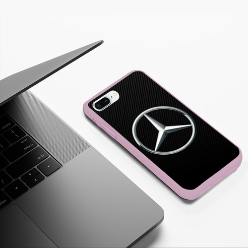 Чехол для iPhone 7Plus/8 Plus матовый Mercedes-Benz AMG, цвет розовый - фото 5