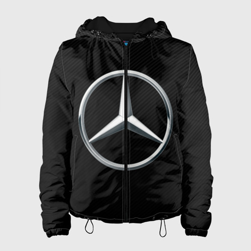 Женская куртка 3D Mercedes-Benz AMG, цвет черный