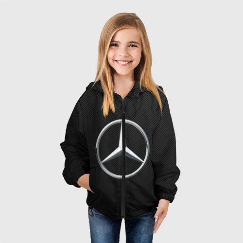 Детская ветровка 3D Mercedes-Benz AMG, цвет черный - фото 4