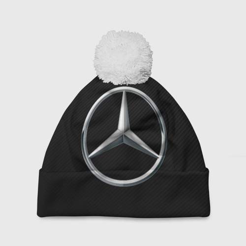 Шапка 3D c помпоном Mercedes-Benz AMG, цвет 3D печать