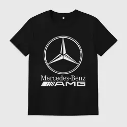 Мужская футболка хлопок Mercedes-Benz AMG Мерседес АМГ